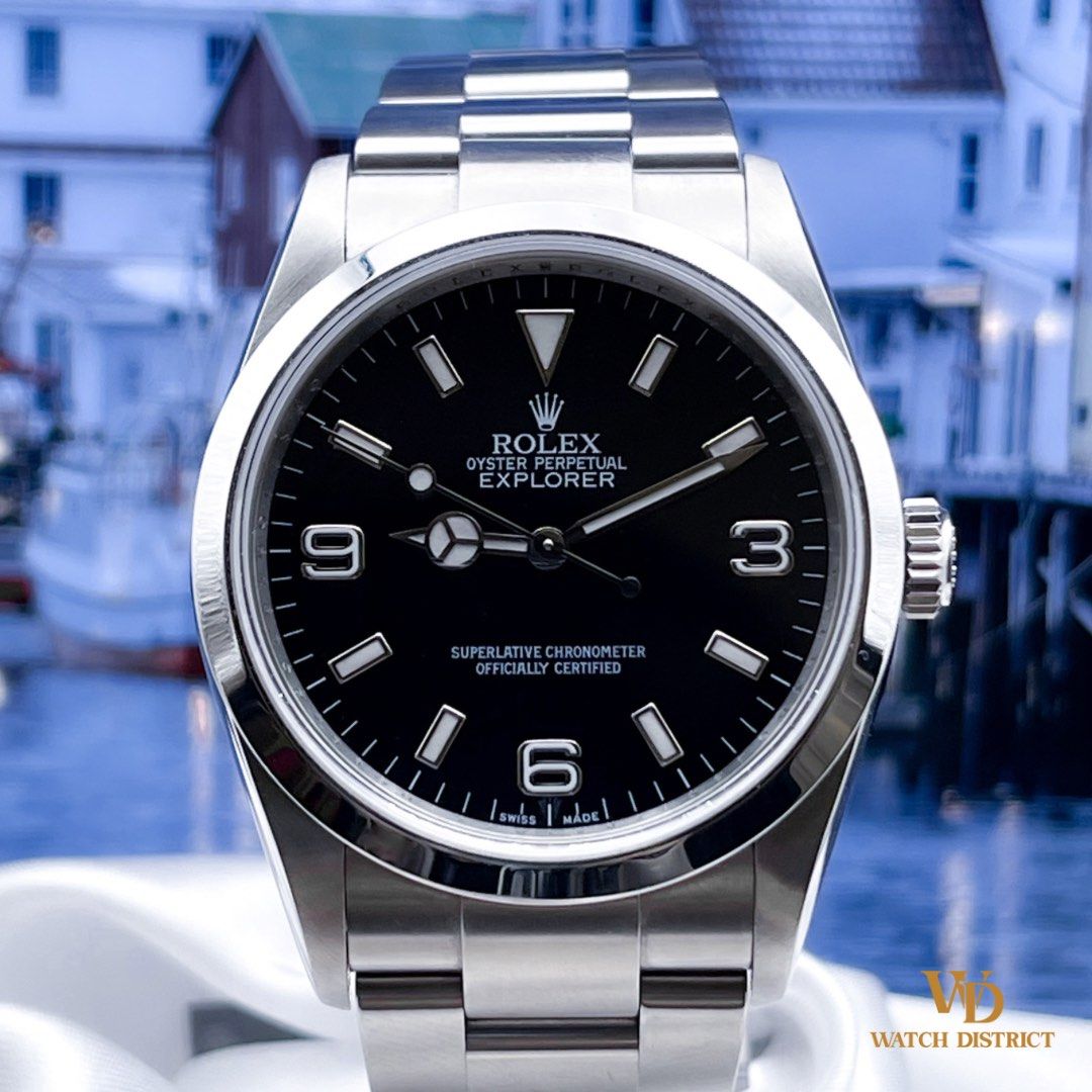 ENGRAVED REHAUT 2008 36mm Rolex Explorer I 114270 Japan Set