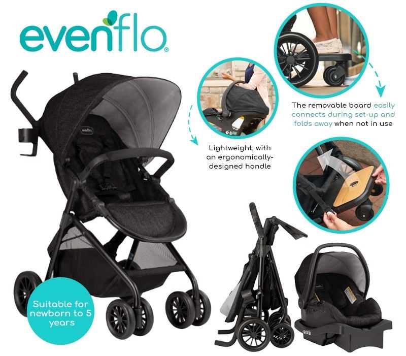 Evenflo sibby travel system with litemax clearance