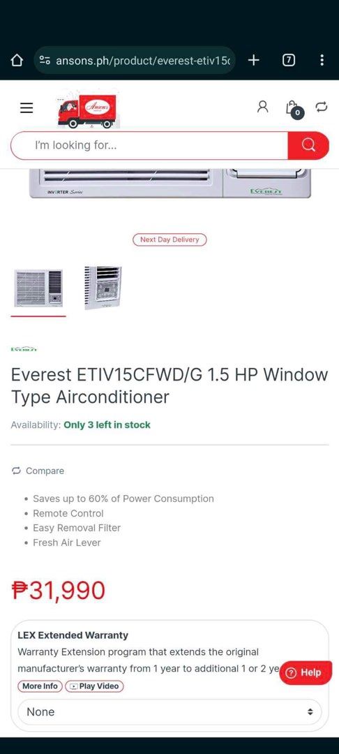 Everest Aircon Inverter 1.5HP (Category: Air Conditioning and Heating) located in Manila. Submitted by mrtnkthri (Listing ID 1281692237, Image 2). Description: Selling our well loved AC Inverter Super lamig Almost new pa RFS: Moving in a small space so di na kasya yung aircon. Perfect for family lalo malapit na naman ang summer .