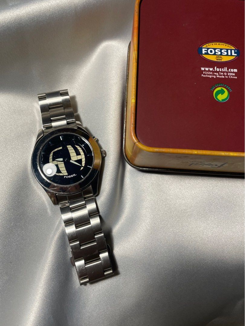 時計 00s y2k fossil big tic moving watch blk Fossil big tic 00s watch y2k 卸売り