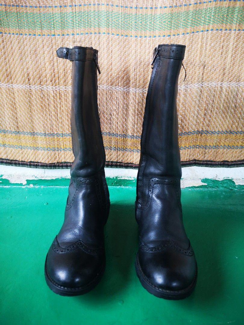 Geox Western Engineer Leather Boots Women s Fashion Footwear