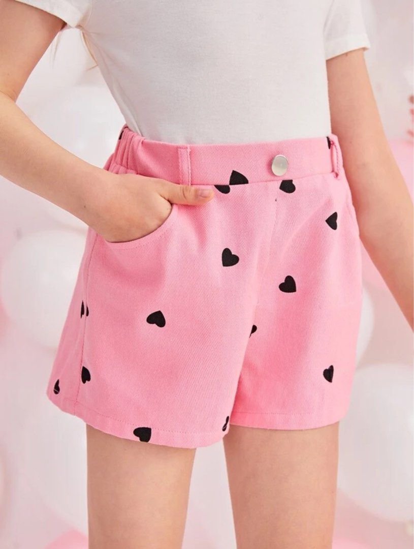 Girls elastic waist shorts cheap