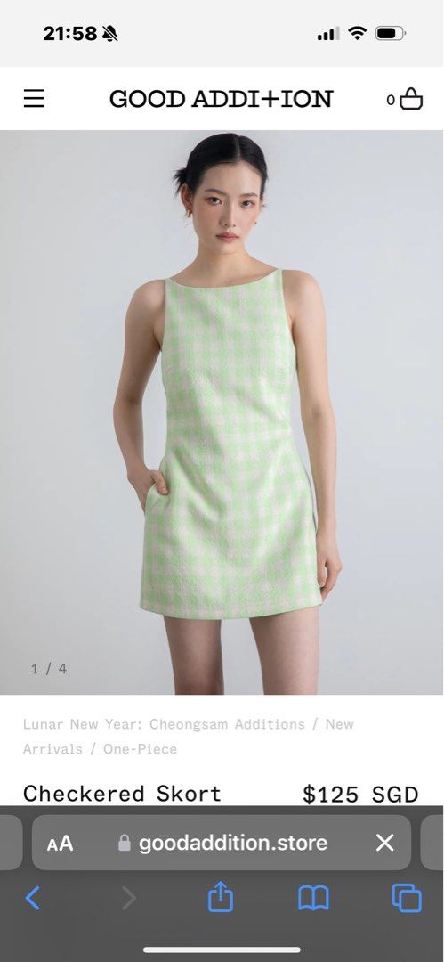 Good Addition checkered skort romper Women s Fashion Dresses Sets Rompers on Carousell