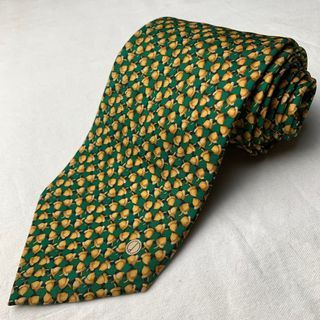 Dunhill Green Acorn Print Vintage Necktie