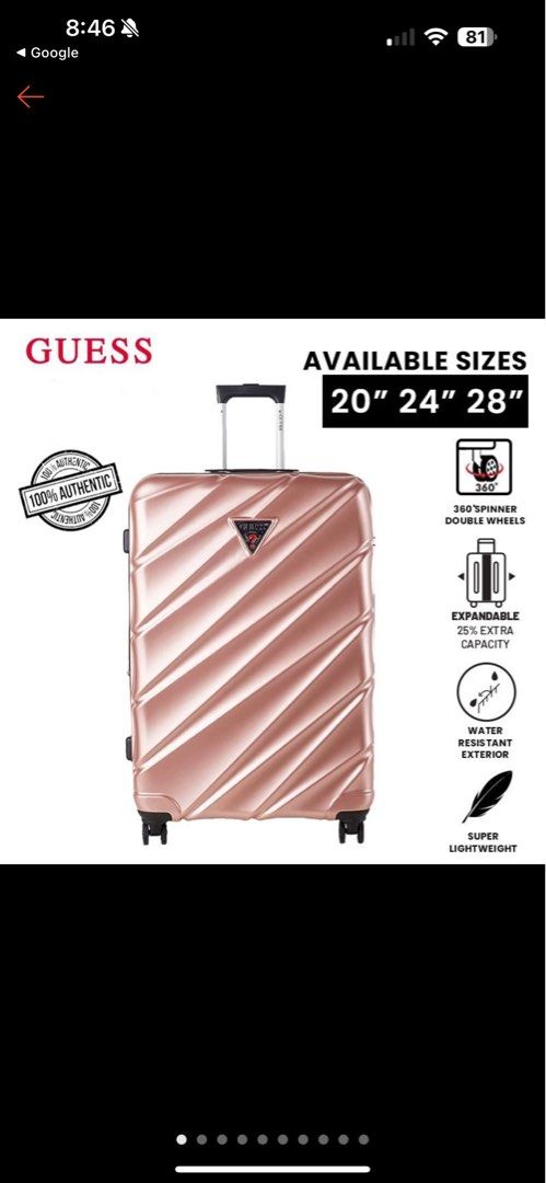 Guess luggage sales rose gold