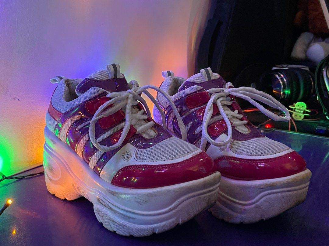 Harajuku Pink and Purple Fruits Mag Style Platform Sneakers