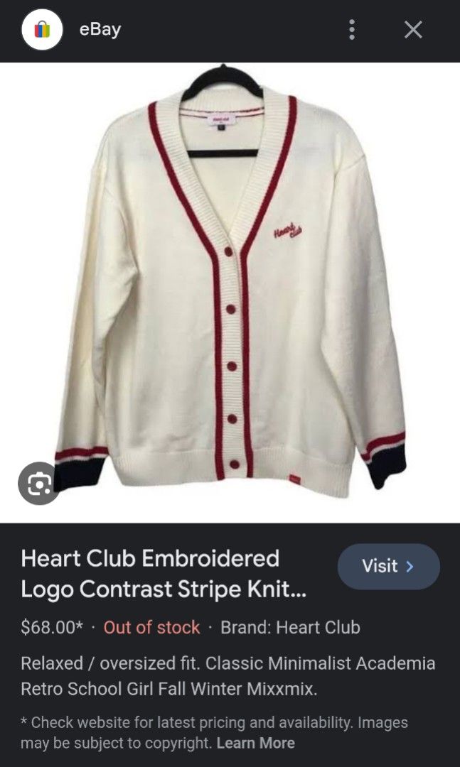 Heart club clearance cardigan