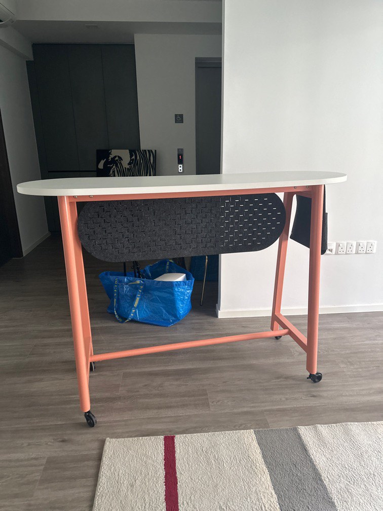 High work table with wheels, Furniture & Home Living, Furniture, Tables