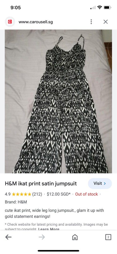 H and online m jumpsuit