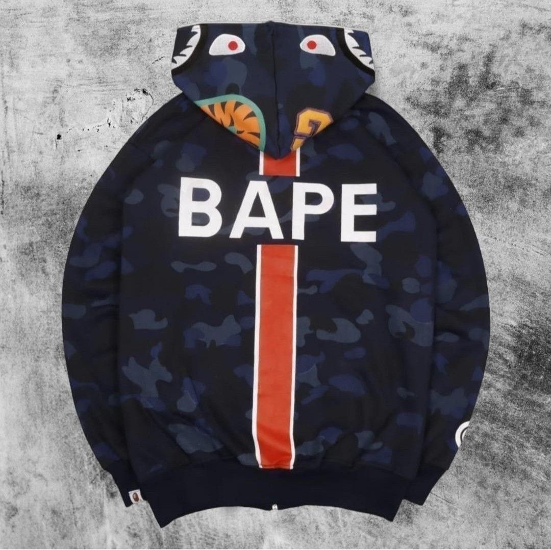 Bape shark hoodie psg hot sale