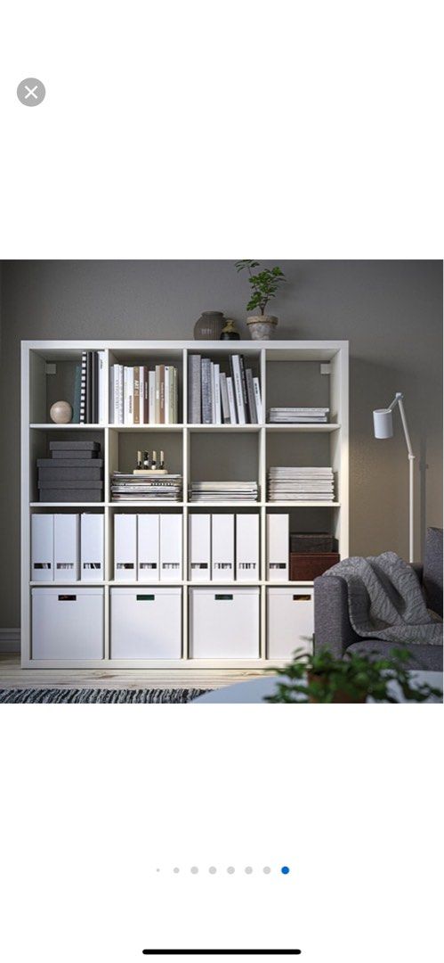 IKEA Kallax Shelving Unit KALLAX Shelving unit White 147x147, Furniture &  Home Living, Furniture, Shelves, Cabinets & Racks on Carousell