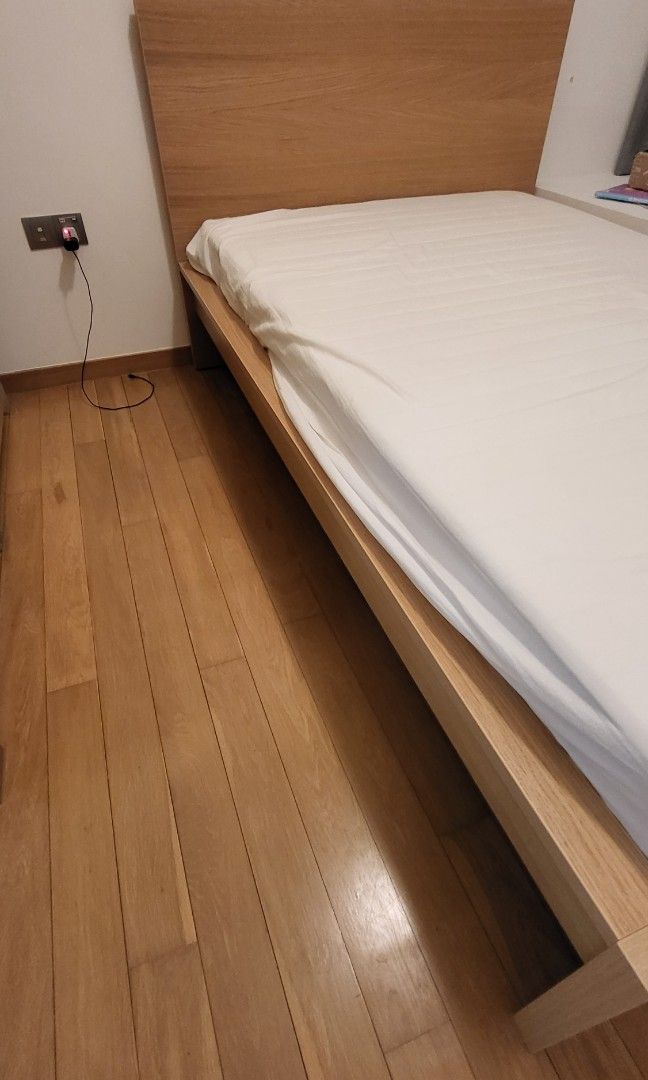 Ikea Supersingle Bed frame + Mattress, Furniture & Home Living