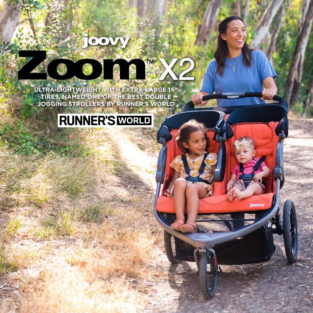 Double stroller with store air filled tires