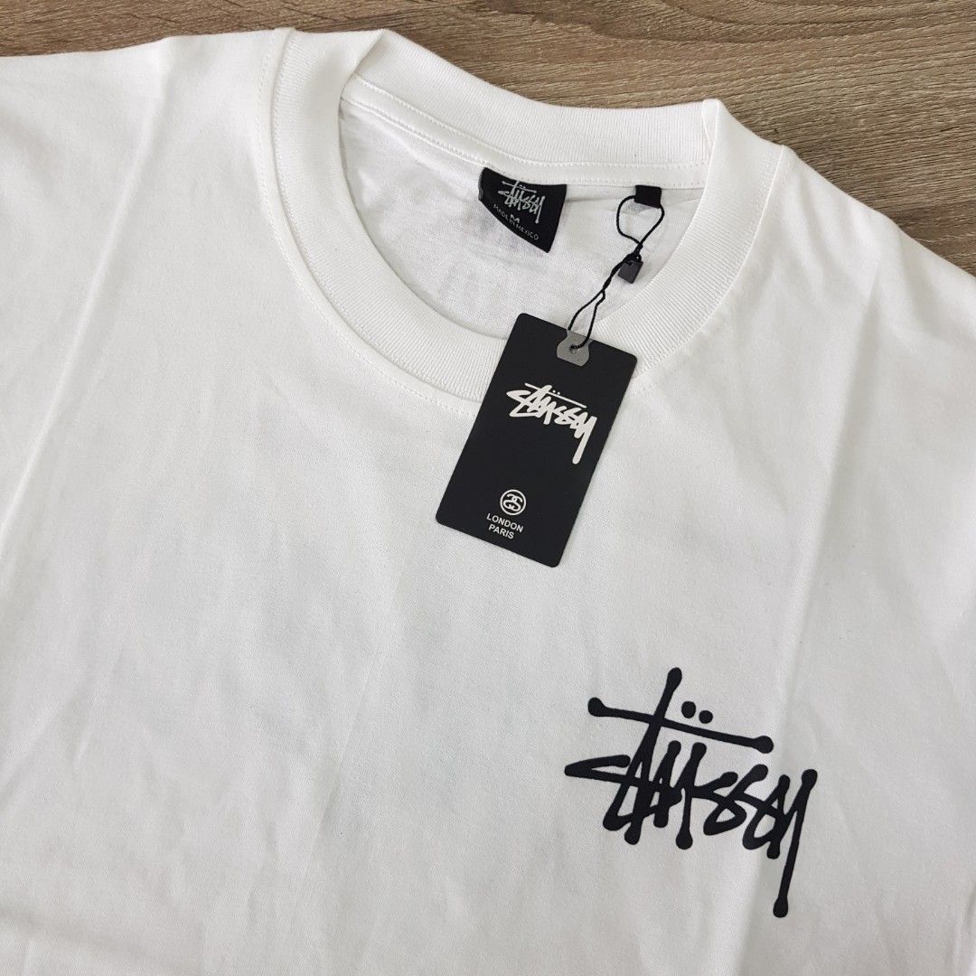Kaos stussy big sign white