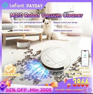 Lefant M210 Robot Vacuum Cleaner Recommendation Tangle-Free Strong Suction Slim Low Noise Automatic