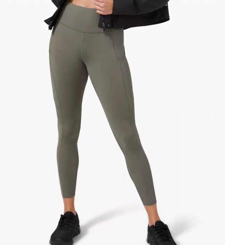 Lululemon Size 8 Fast and Free Reflective High-Rise Tight 28 Grey Sage