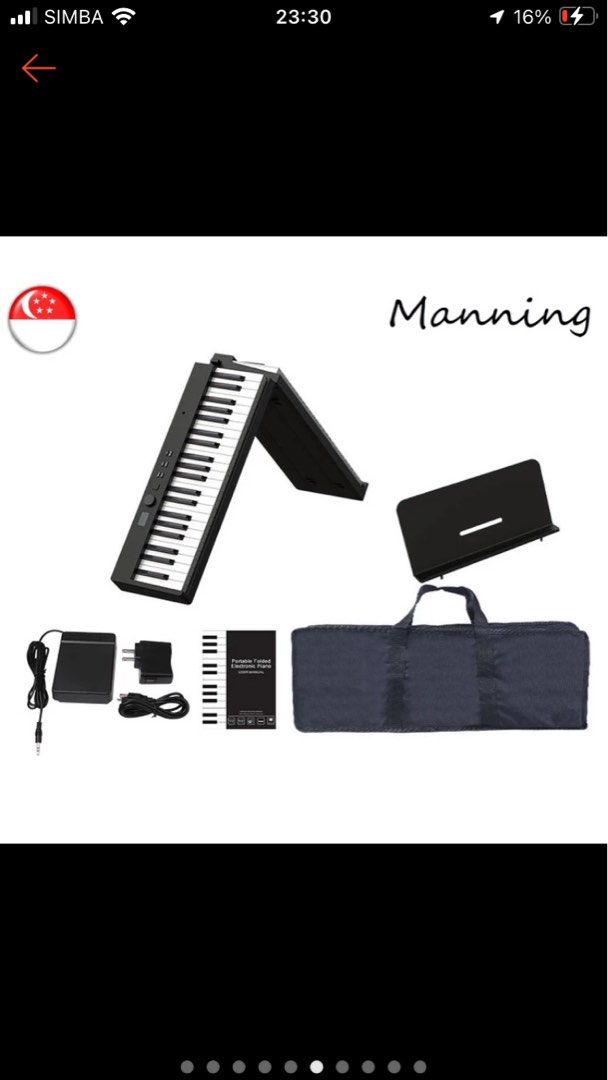 Manning 88WeightedKeys Foldable Digital Piano, Hobbies & Toys, Music