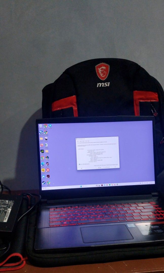 MSI GF63 8RD (Category: Laptops & Notebooks) located in Manila. Submitted by churlish (Listing ID 1281800337, Image 1). Description: CPU: 8th Gen Intel® Core™ i7 processor Windows 11 GPU: GeForce® GTX 1050 Ti / 1050 DISPLAY: 15.6" Full HD (1920x1080), IPS level display RAM: 8GB DDR 3 STORAGE: 1TB HDD + 128 GB SSD DIMENSIONS: 21.7mm thin, 1.86kg light Productivity 7+ hours battery life GF63 8RD With bag case and charger.
