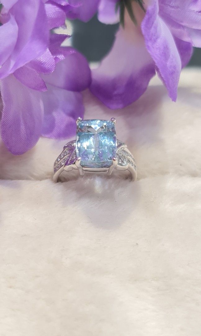 Gold cheap rings aquamarine