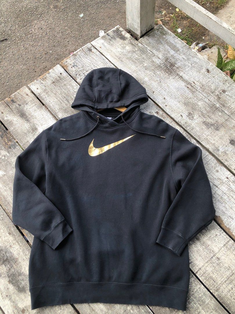 Black nike hoodie 2025 with rose gold swoosh