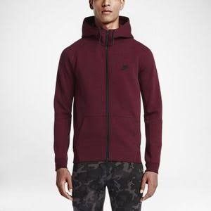 NIKE MAROON TECH FLEECE Men s Fashion Tops Sets Hoodies on