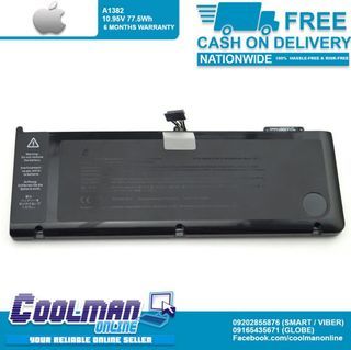 Original A1382 Battery for MacBook Pro 15 inch A1286 (Early 2011, Late 2011, Mid 2012) 77.5Wh 10.95V