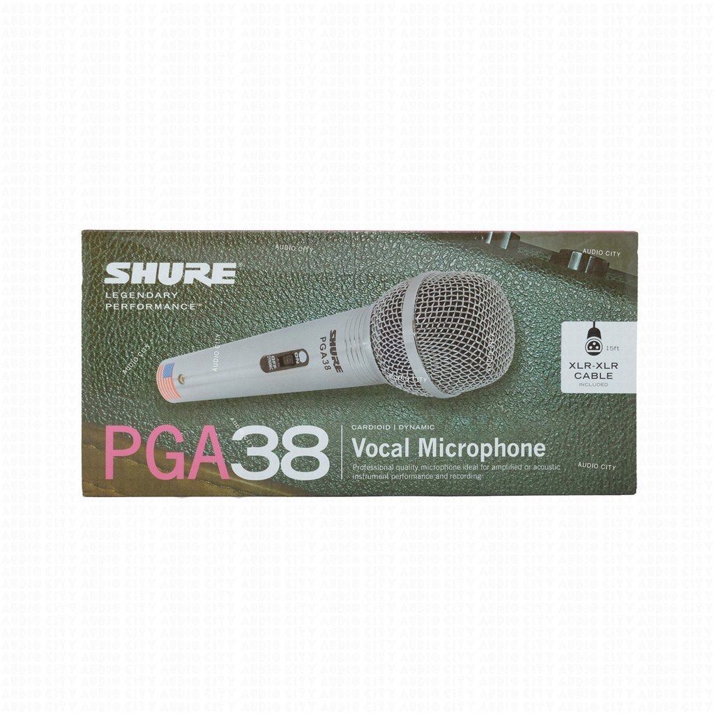 PGA-38 Professional Vocal Cardioid Dynamic Microphone (Category: Microphones) located in Manila. Submitted by hodlclub (Listing ID 1281772602, Image 2). Description: Professional quality microphone ideal for lead and backup vocal performance applications Heavy duty, low noise mic cable approx. 5m High quality voice output Anti-Slip Mesh Polar Pattern: Uni-directional cardioid Minimizes ambient sound Mic length: 17 cm; 350g Output Impedance: 600 +