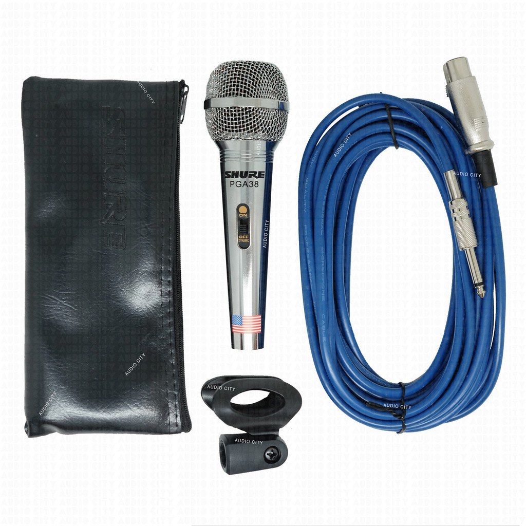 PGA-38 Professional Vocal Cardioid Dynamic Microphone (Category: Microphones) located in Manila. Submitted by hodlclub (Listing ID 1281772602, Image 1). Description: Professional quality microphone ideal for lead and backup vocal performance applications Heavy duty, low noise mic cable approx. 5m High quality voice output Anti-Slip Mesh Polar Pattern: Uni-directional cardioid Minimizes ambient sound Mic length: 17 cm; 350g Output Impedance: 600 +