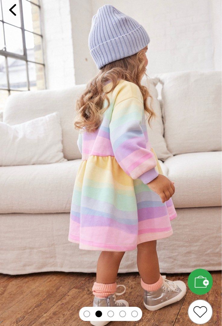 Rainbow long sleeve dress outlet