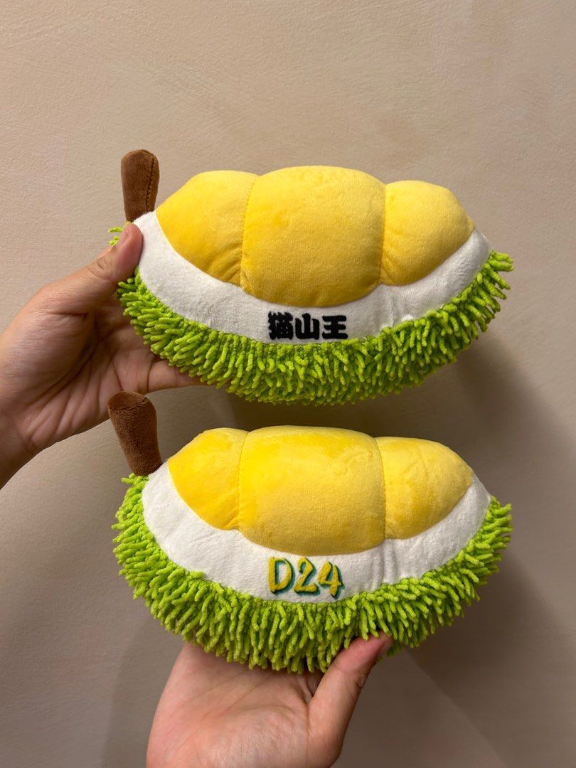 Play United food series cute quarter durian soft toy plush plushie D24 MSW Mao Shan wang Hobbies Toys Toys Games on Carousell