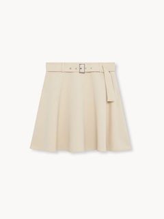 Pomelo belted flare skirt