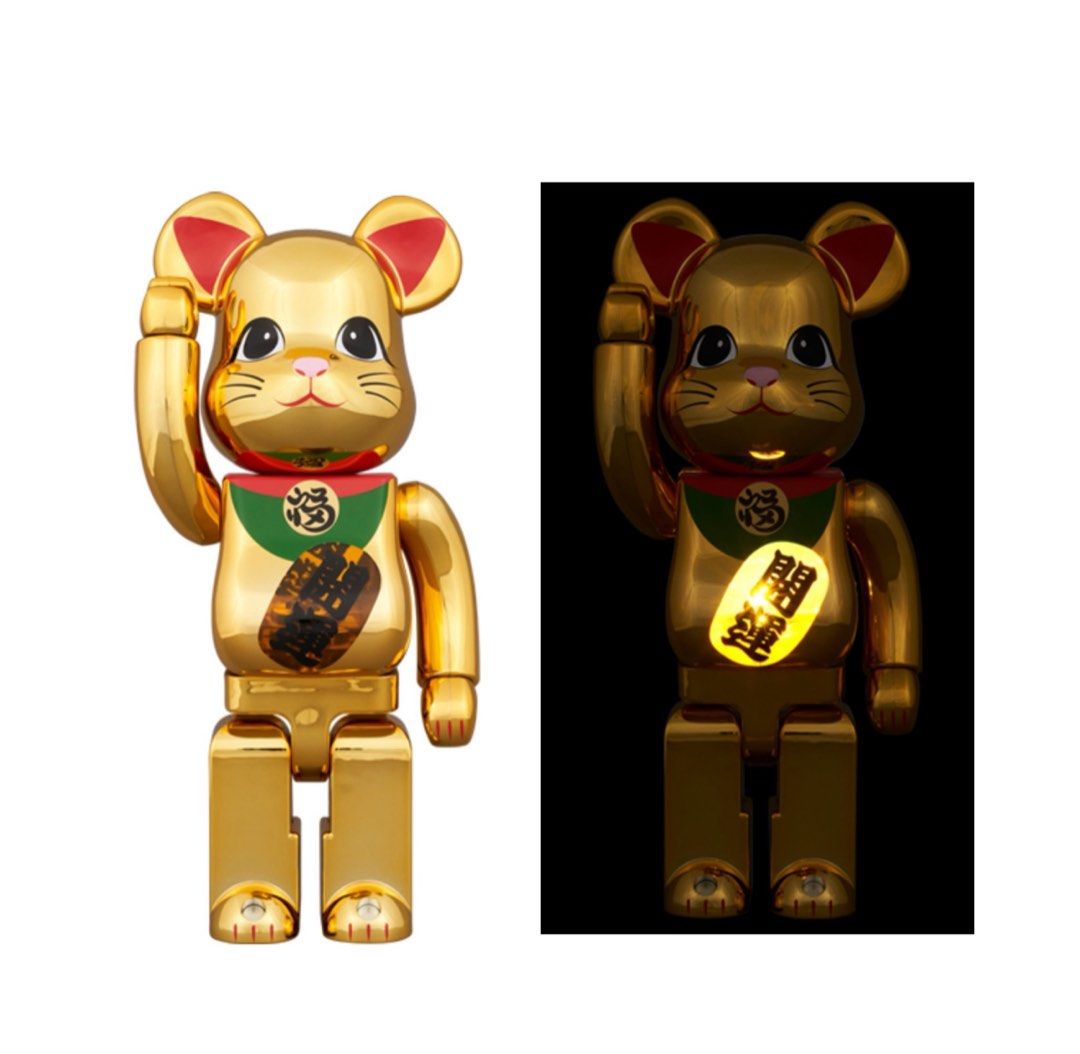 BE@RBRICK 招き猫 金運 金メッキ 参 400％新品未使用品、未開封 BE@RBRICK 招き猫 金運 金メッキ 参 400% 100％セット