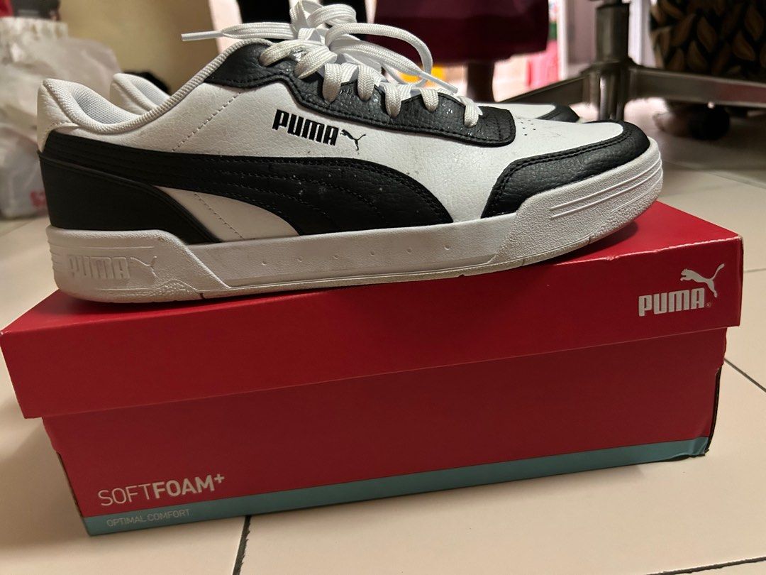 PUMA black and white shoe Men s Fashion Footwear Sneakers on