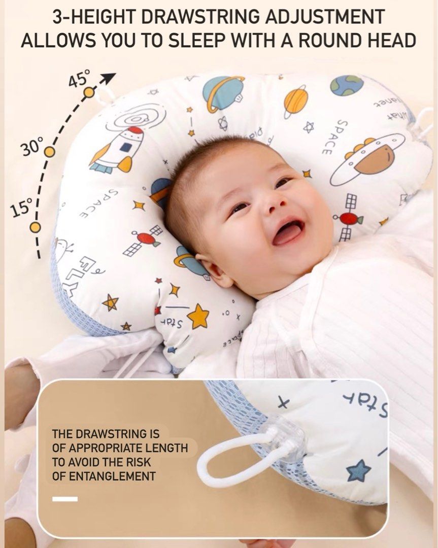 Infant round shop head pillow
