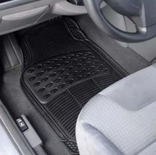Rubberized Premium universal floor guard car mats 4pcs set (Black)