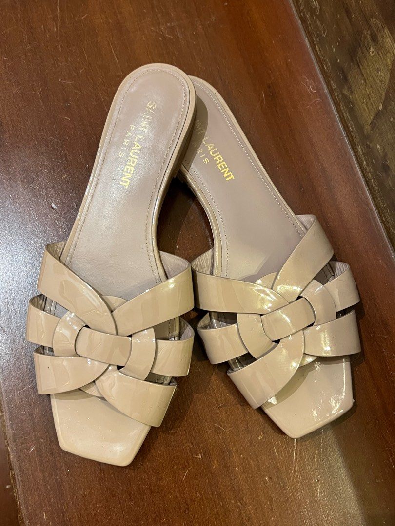 Nu pieds woven leather slides deals