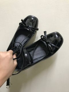 (School shoes) French cross bow Mary Jane
