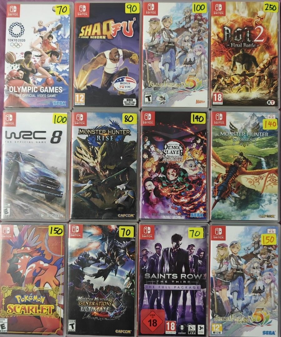 Nintendo switch 2025 second hand games