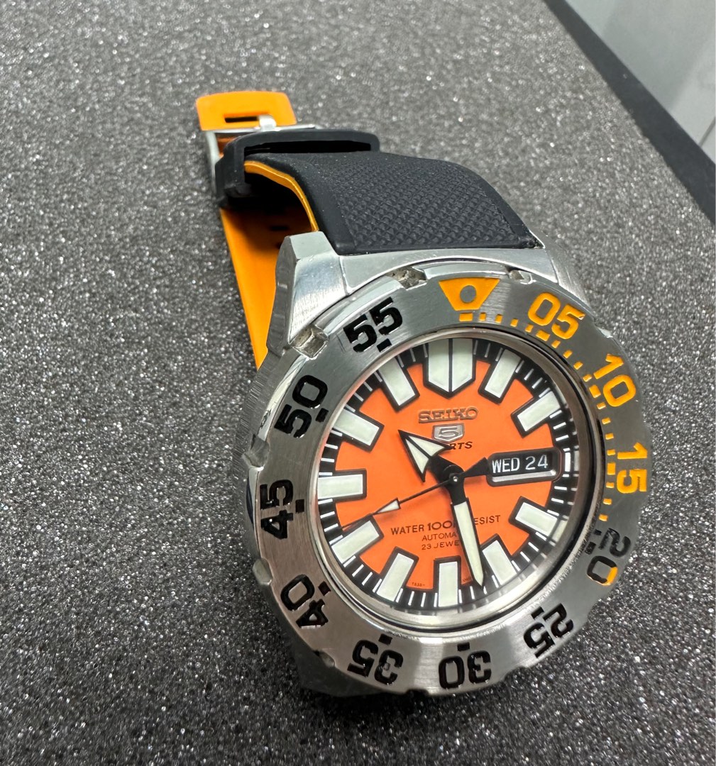 Seiko baby monster orange on sale