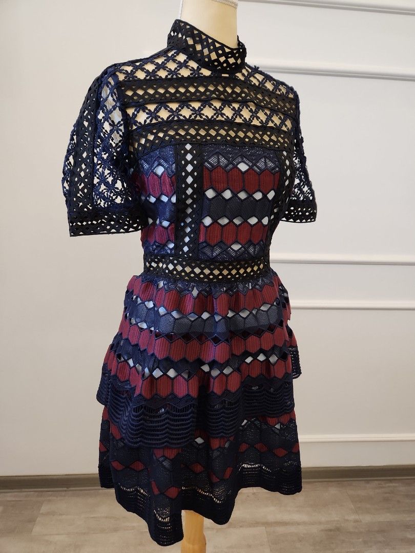 navy blue lace maternity dress Navy Crossback Gown- X-Small – Second Born Maternity Wear main image 1
