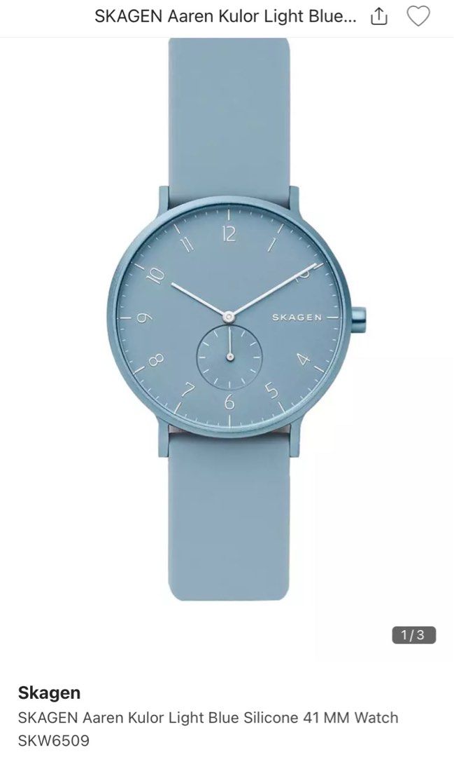 Light Blue Dial Skagen Aaren Kulor Blue Skagen Aaren Kulor Skagen