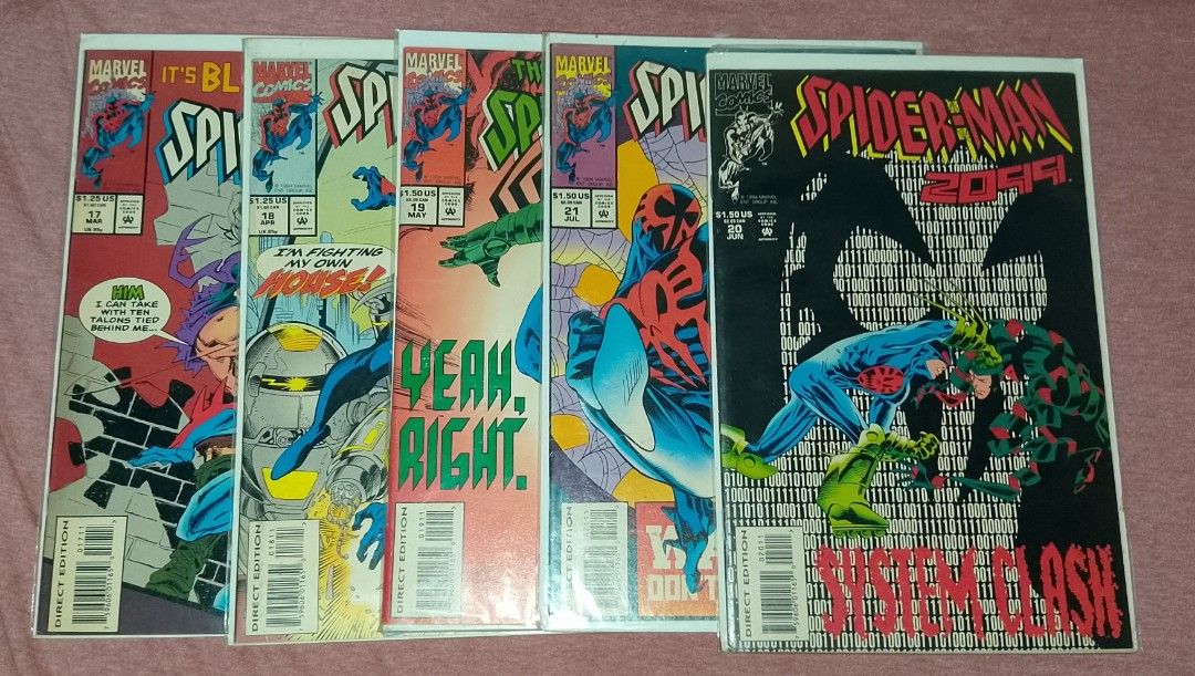 Spiderman 2099 set issue #17-#21 (Category: Comics & Manga) located in Quezon City. Submitted by heartjunkyard (Listing ID 1281766975, Image 1). Description: set spiderman 2099 comics.