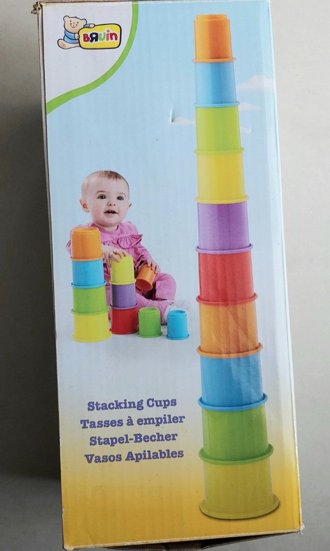 Stacking Cups (Category: Infant Playtime) located in Seremban. Submitted by myromancestyle (Listing ID 1281634715, Image 1). Description: Used once, like new, back in box.
