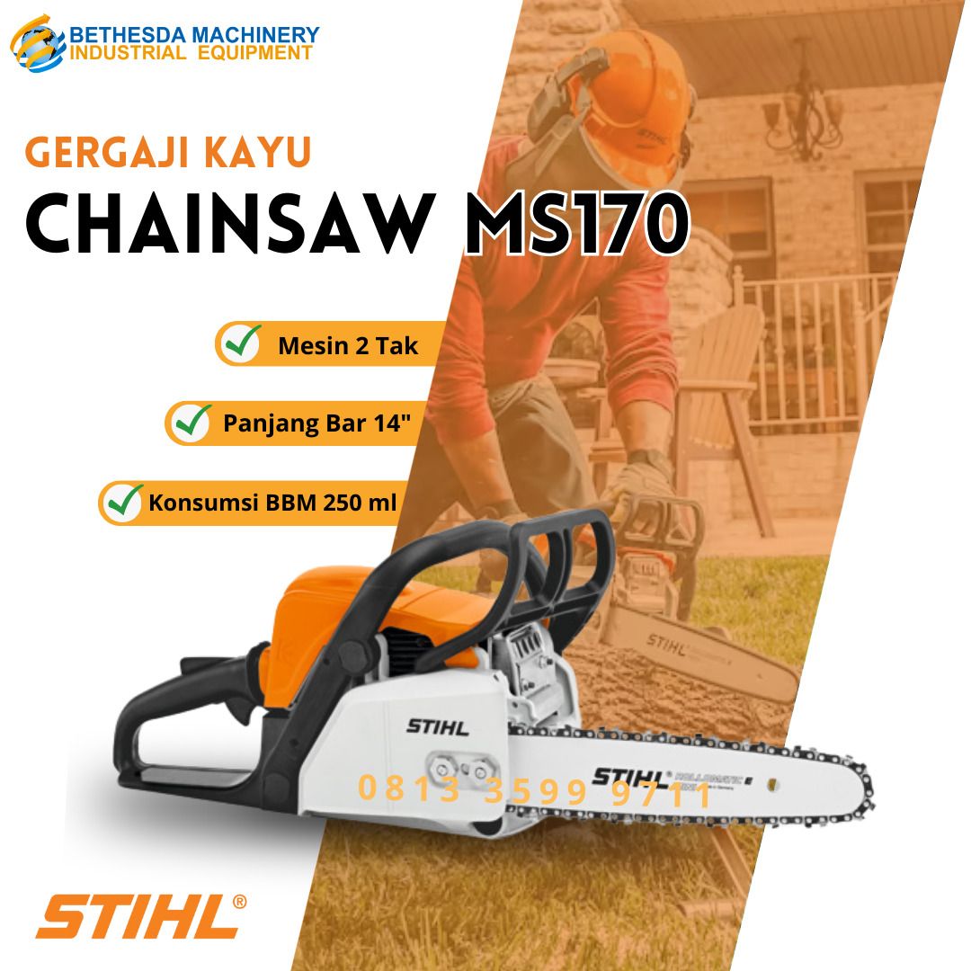 STIHL CHAINSAW MS 170 14 inch SENSO Mesin Gergaji kayu MS170 14