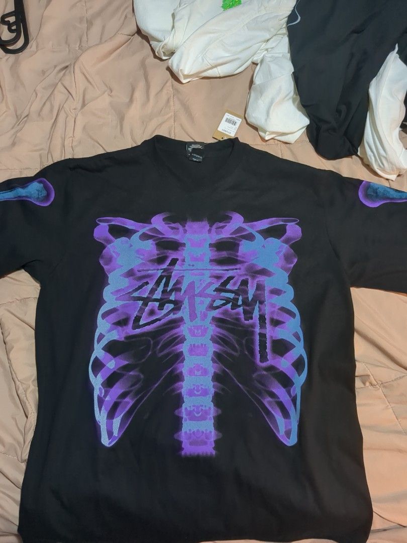 Stussy Rib Cage LS Tshirt, Men's Fashion, Tops & Sets