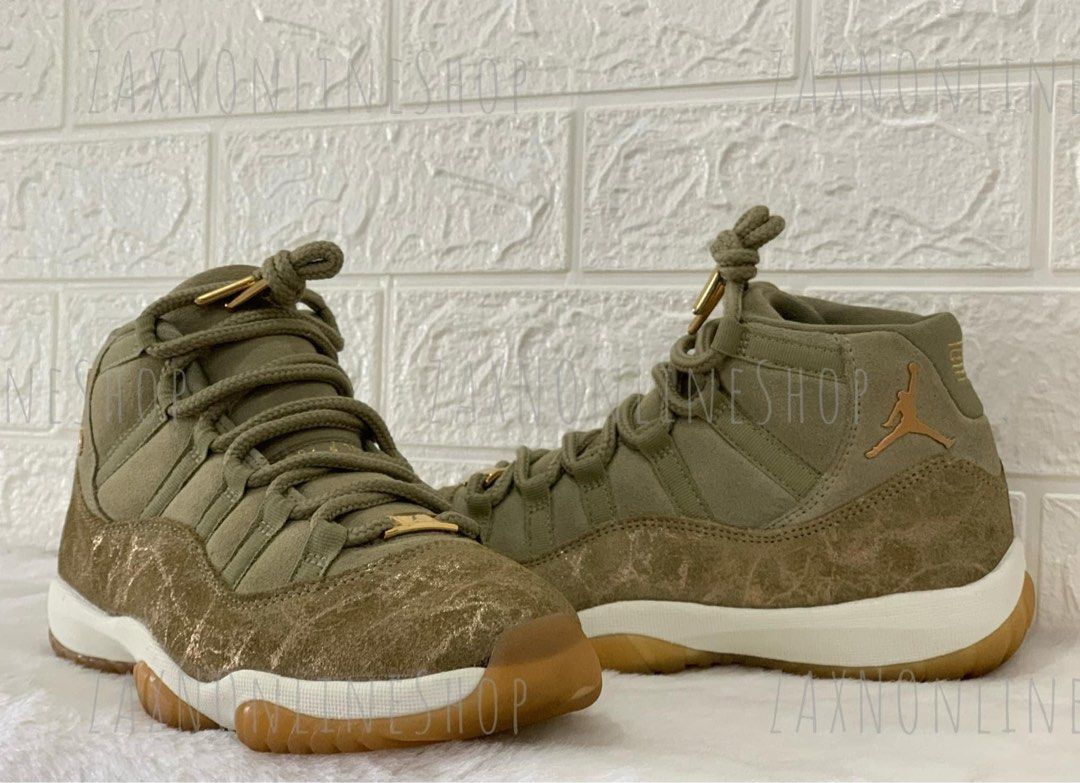 Jordan retro 11 olive green outlet