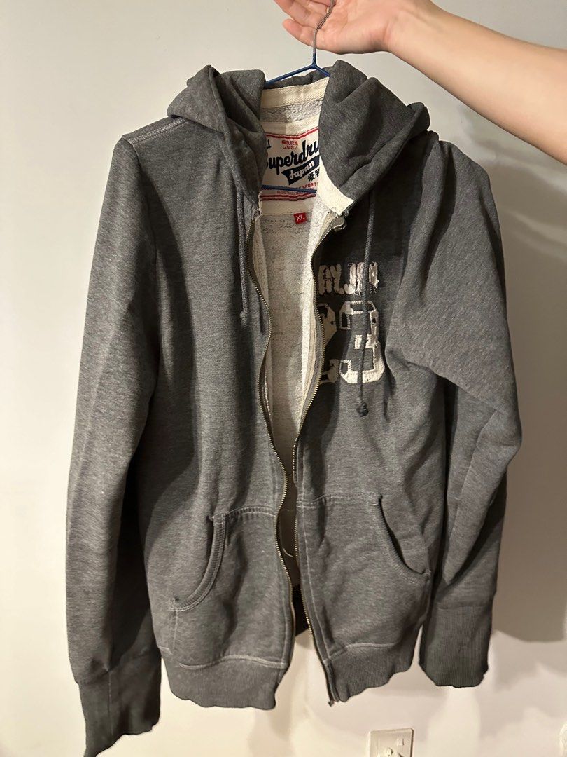 Mens grey superdry clearance jacket