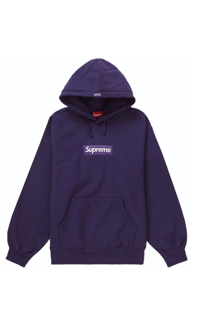 Supreme Box Logo Crewneck 剩灰色和啡色and Hoodie 紫色-FW 2022