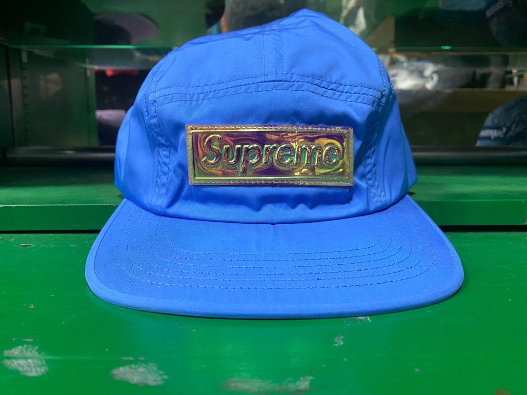 Supreme iridescent logo camp cap on sale
