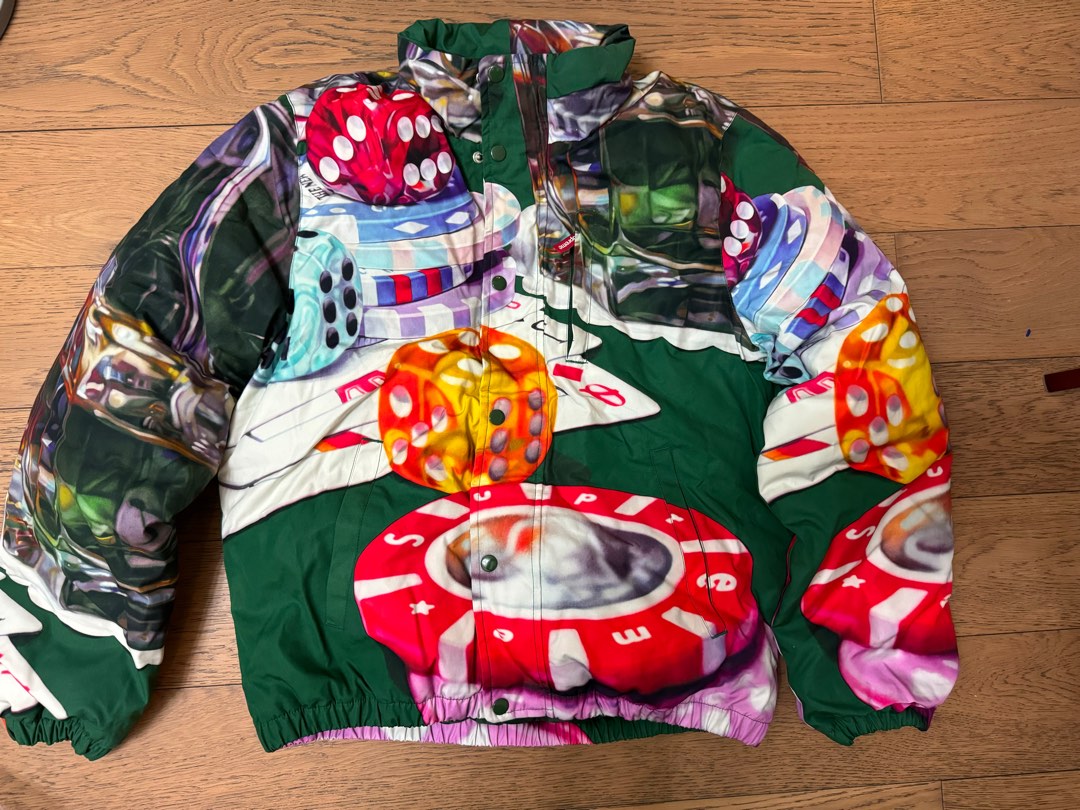 Supreme Casino Down Jacket Green wtaps bape palace